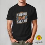 NAJBOLJI BRAT NA SVIJETU v1 majica s natpisom 00861 bijela