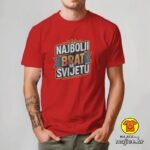 NAJBOLJI BRAT NA SVIJETU v1 majica s natpisom 00861 bijela