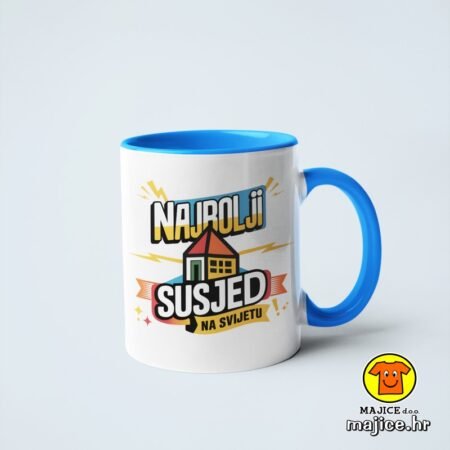 NAJBOLJI SUSJED NA SVIJETU v1 šalica s natpisom 0861