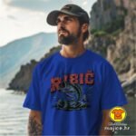 RIBIČ v1 majica s natpisom 00863 bijela