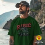 RIBIČ v1 majica s natpisom 00863 bijela