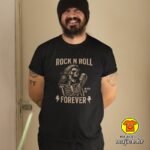 ROCK AND ROLL FOREVER majica s natpisom 00838 crna