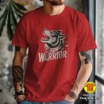 WARRIOR WOLF majica s natpisom 00848 crna